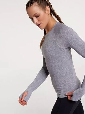 CALIA by Carrie Underwood Heather Gray Long-Sleeve Crewneck Top